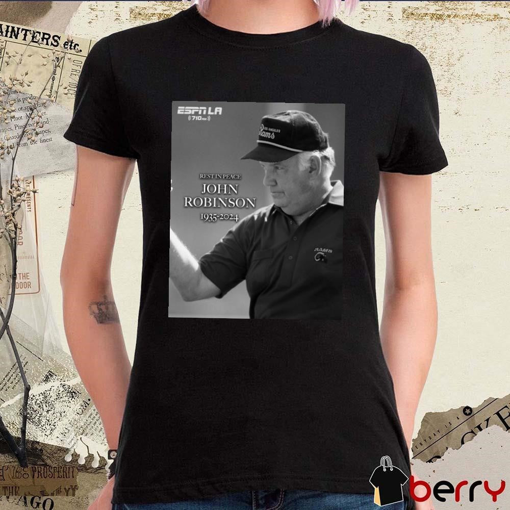 Rest In Peace Legendary USC and Rams head coach John Robinson 1935-2024 t-shirt