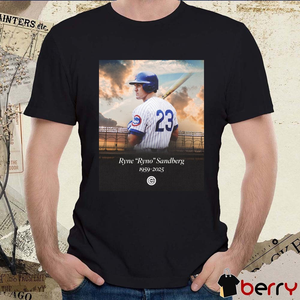 Rest in peace Ryno Ryne Sandberg True Icon In Cubs History 1959-2025 Poster t-shirt