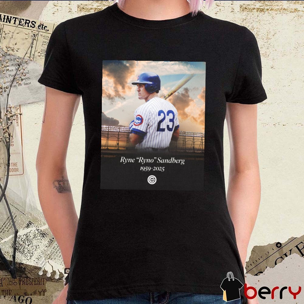 Rest in peace Ryno Ryne Sandberg True Icon In Cubs History 1959-2025 Poster t-shirt