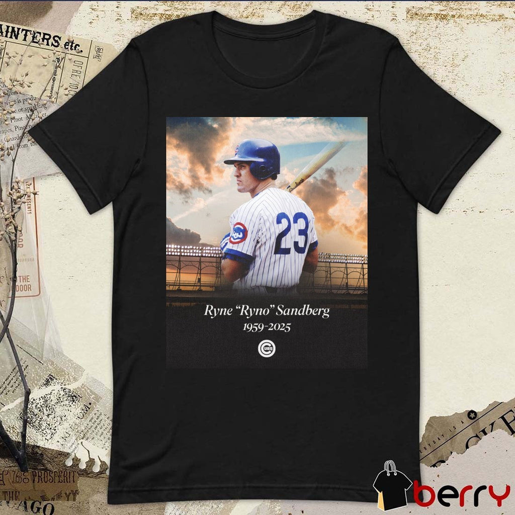 Rest in peace Ryno Ryne Sandberg True Icon In Cubs History 1959-2025 Poster t-shirt