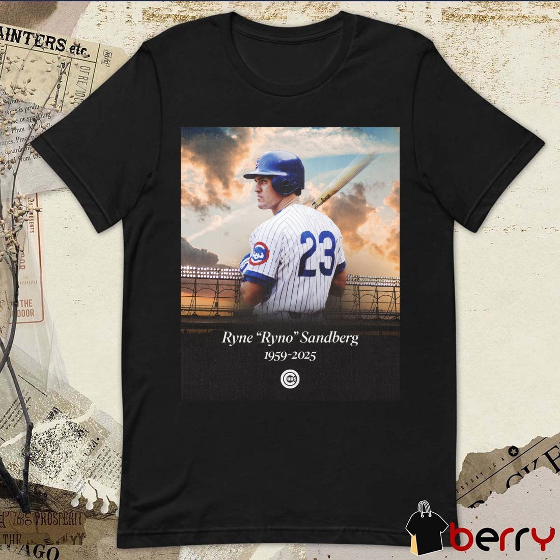 Rest in peace Ryno Ryne Sandberg True Icon In Cubs History 1959-2025 Poster t-shirt