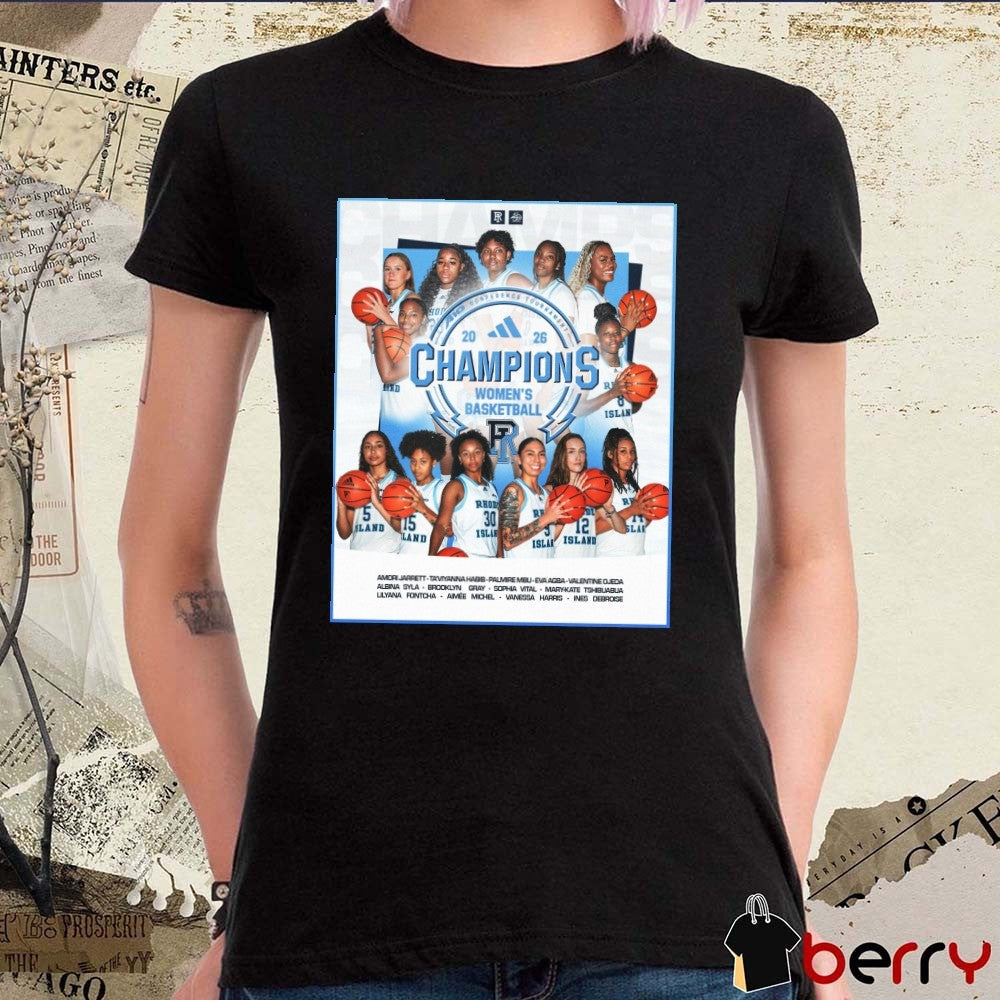 Rhode Island Women’s Basketball 2026 A10 Conference Tournament Poster t-shirt