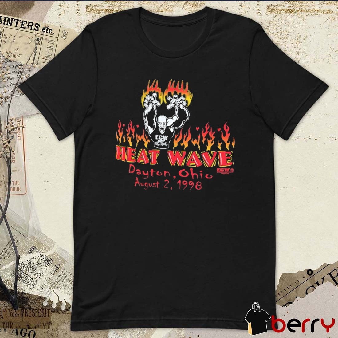 Ripple Junction ECW Wrestling Heat Wave Dayton Ohio August 2 1998 Vintage Graphic WWE t-shirt