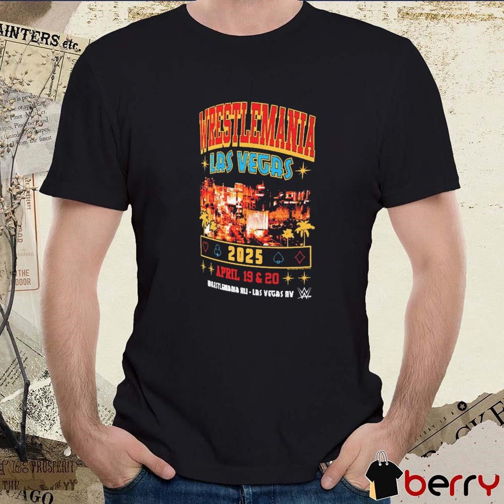 Ripple Junction Red Wrestlemania 41 Las Vegas Skyline 2025 t-shirt