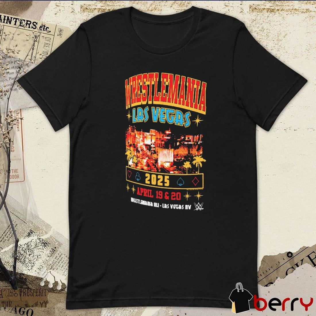 Ripple Junction Red Wrestlemania 41 Las Vegas Skyline 2025 t-shirt