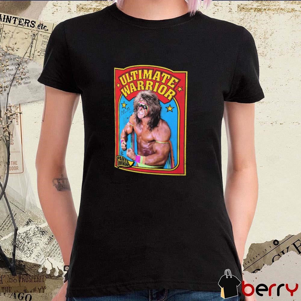 Ripple Junction The Ultimate Warrior Retro Sports Card Parts Unknown Signature WWE t-shirt