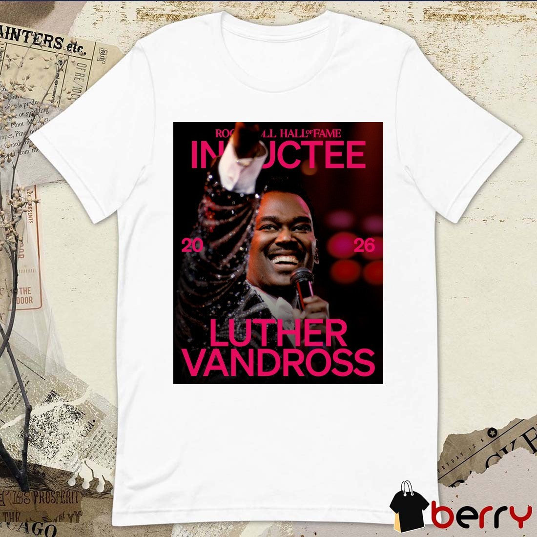 Rock & Roll Hall of Fame Class of 2026 Inductee Luther Vandross Poster t-shirt