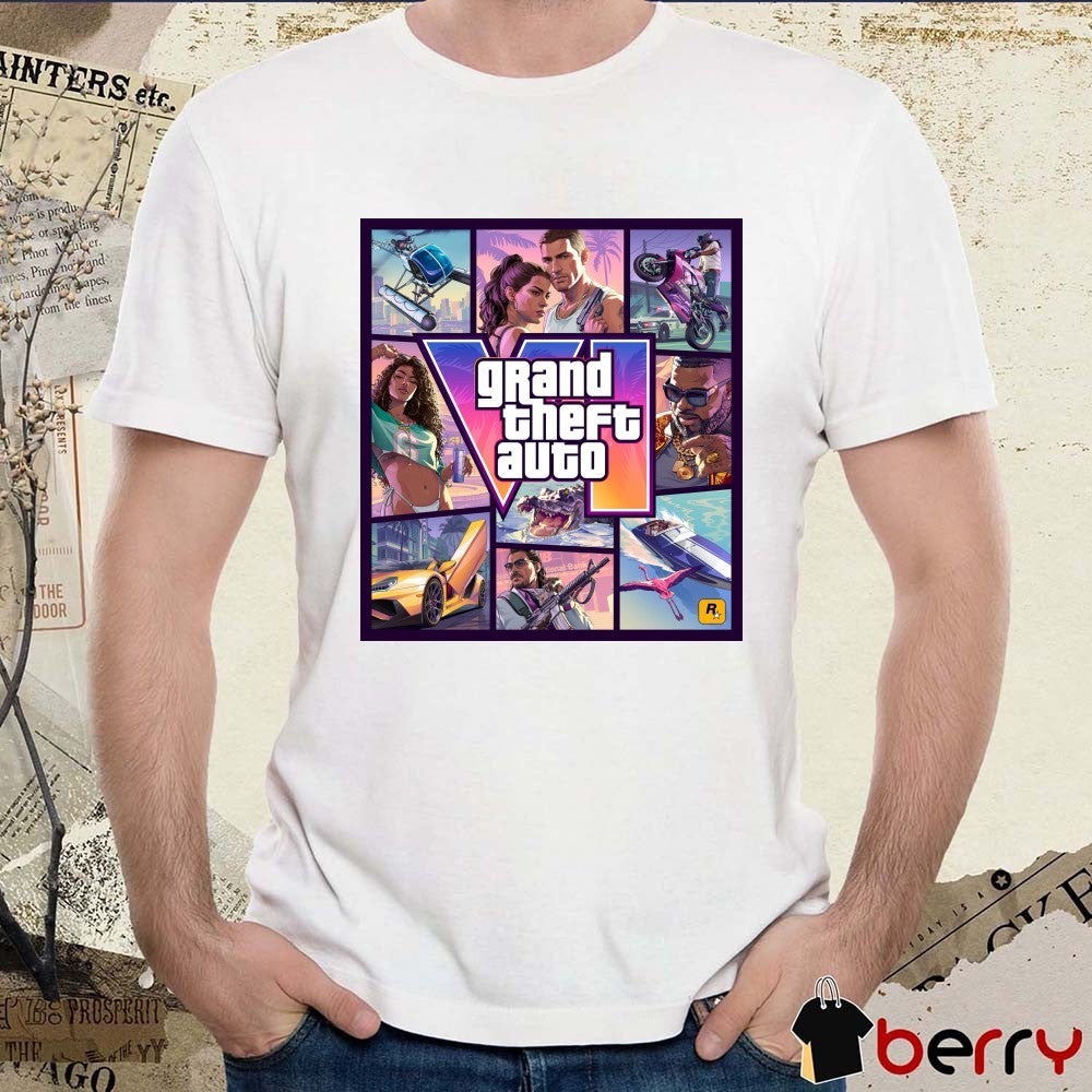 Rockstar Grand Theft Auto Vi Cover Art 2026 t-shirt