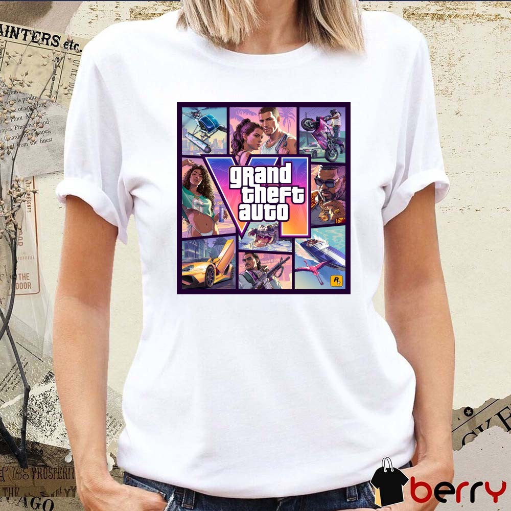 Rockstar Grand Theft Auto Vi Cover Art 2026 t-shirt