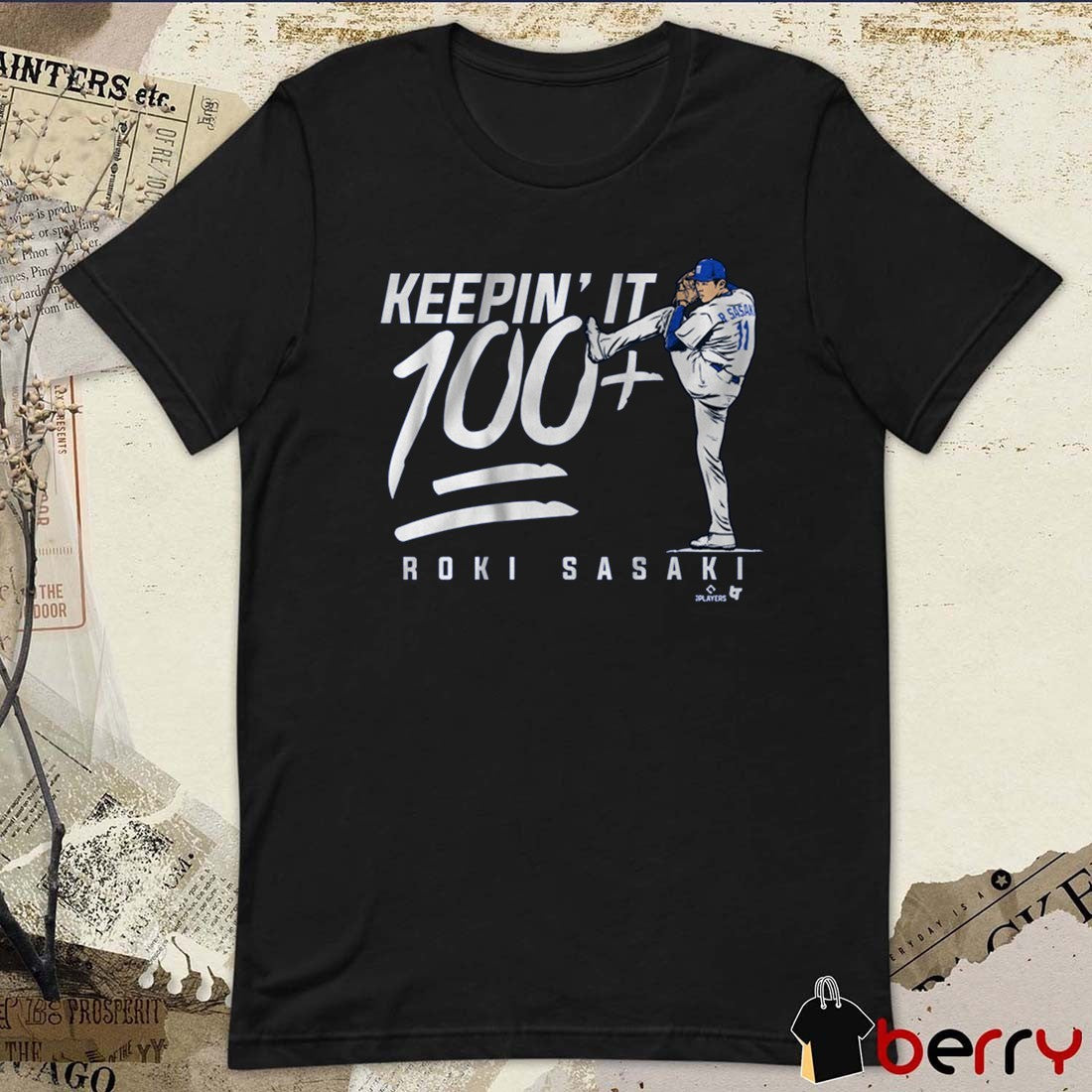 Roki Sasaki Keepin’ It 100+ Los Angeles Dodgers MLB Baseball Painting 2025 t-shirt