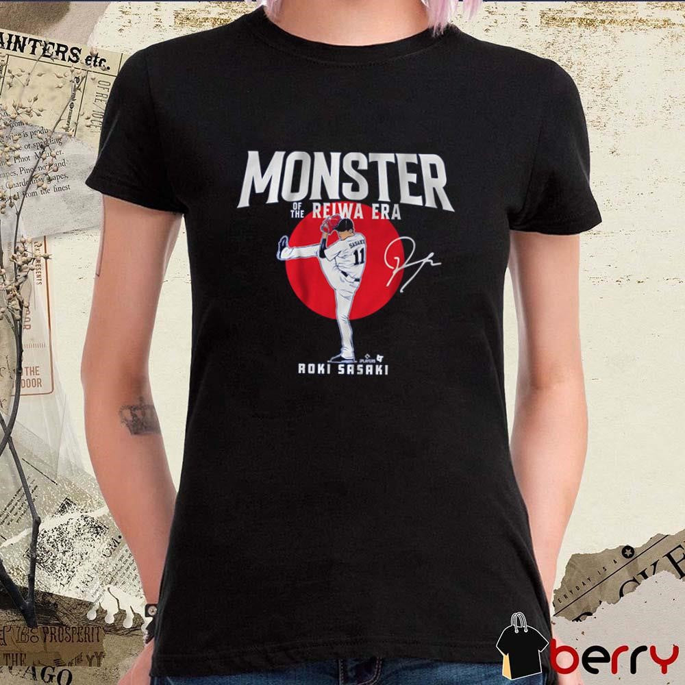 Roki Sasaki Monster of the Reiwa Era Los Angeles Dodgers MLB Signature t-shirt