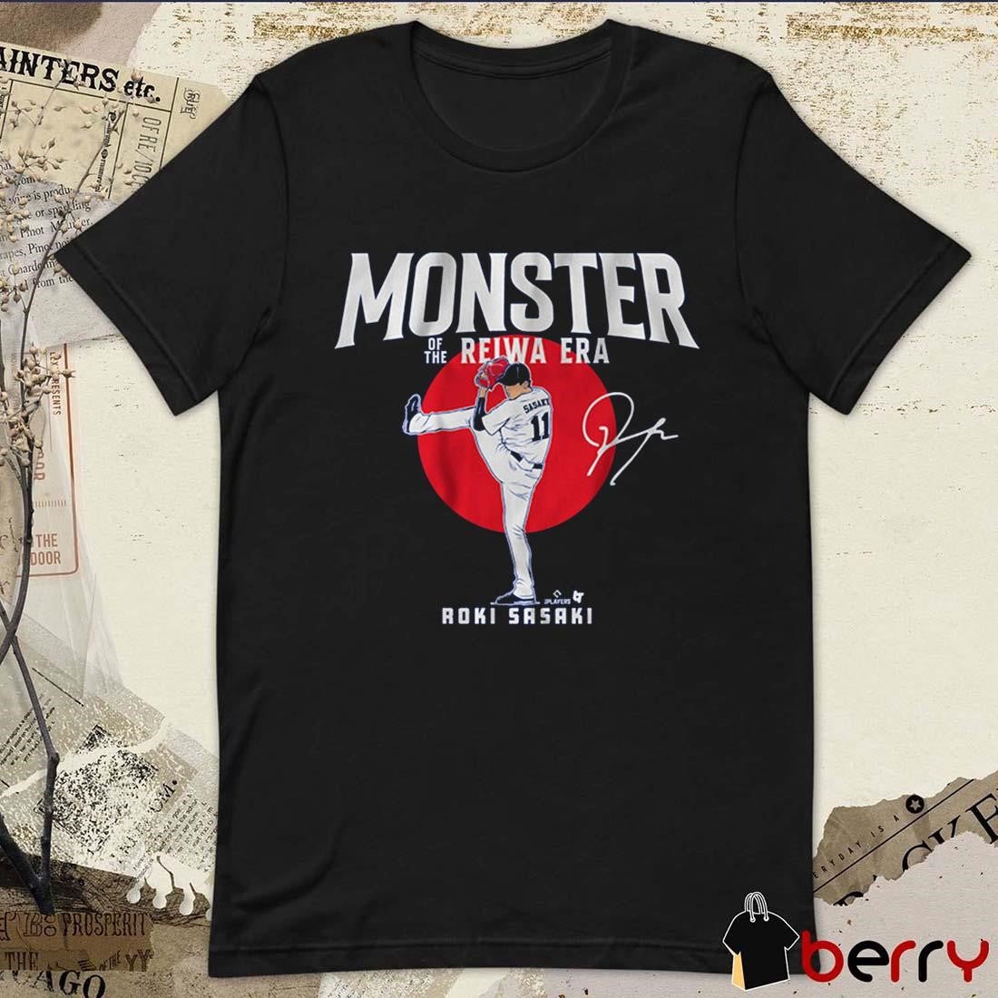 Roki Sasaki Monster of the Reiwa Era Los Angeles Dodgers MLB Signature t-shirt