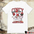 Rollin’ On The River Cincinnati Reds Baseball Spencer Steer Matt Mclain Tyler Stephenson Elly De La Cruz Players Caricatures t-shirt