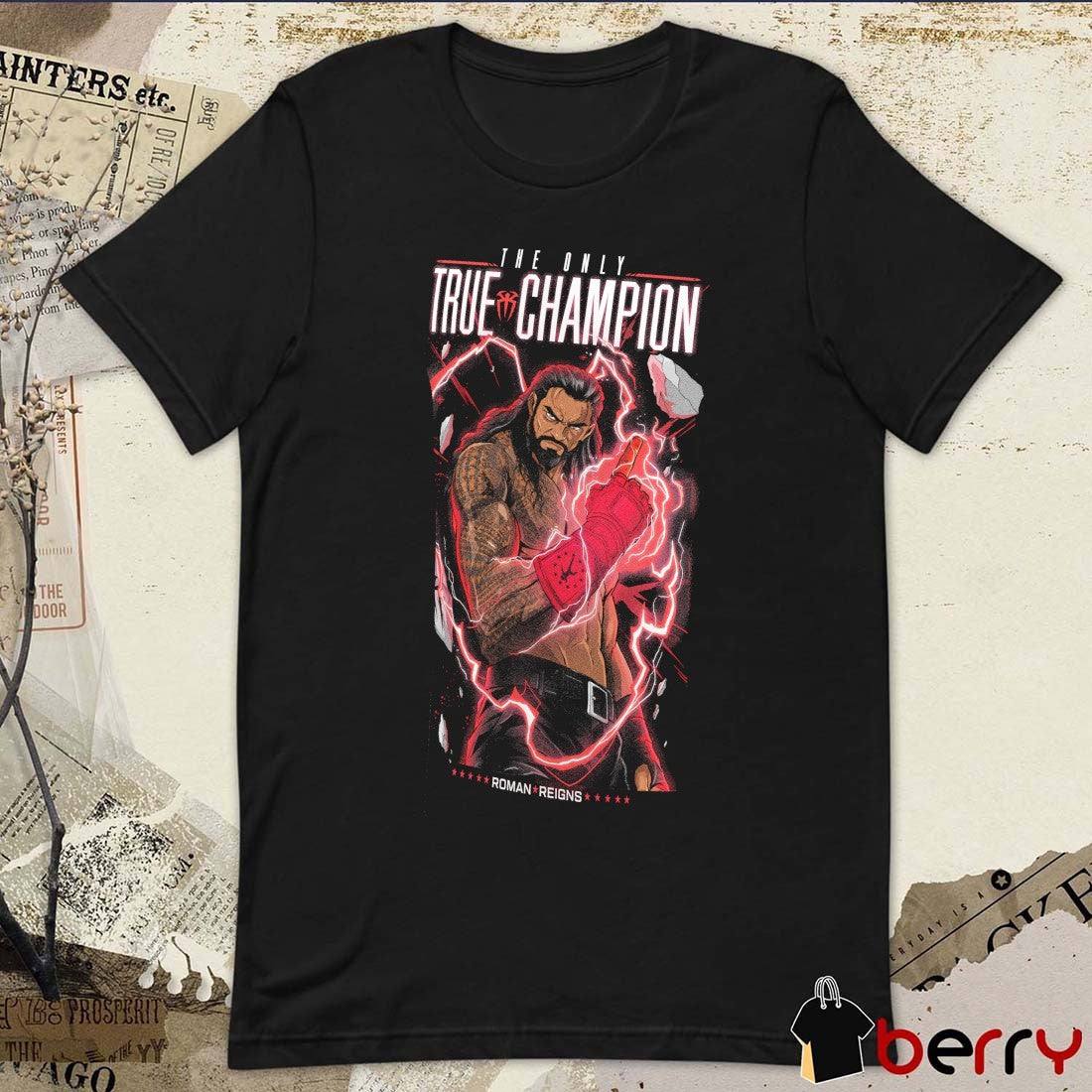 Roman Reigns The Only True Champion Cartoon WWE 2026 t-shirt