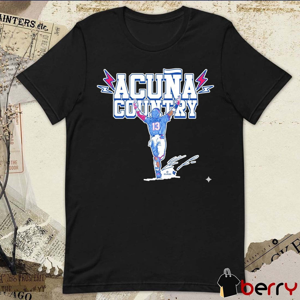 Ronald Acuña Jr. Country 2026 Atlanta Braves MLB Signature t-shirt