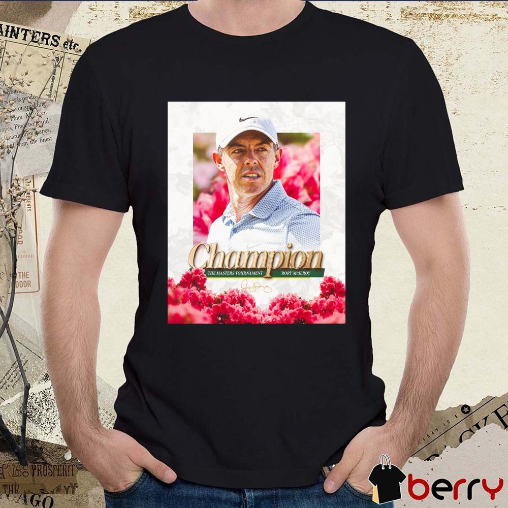Rory McIlroy The Masters Tournament Champion PGA Tour 2026 Signature Poster t-shirt