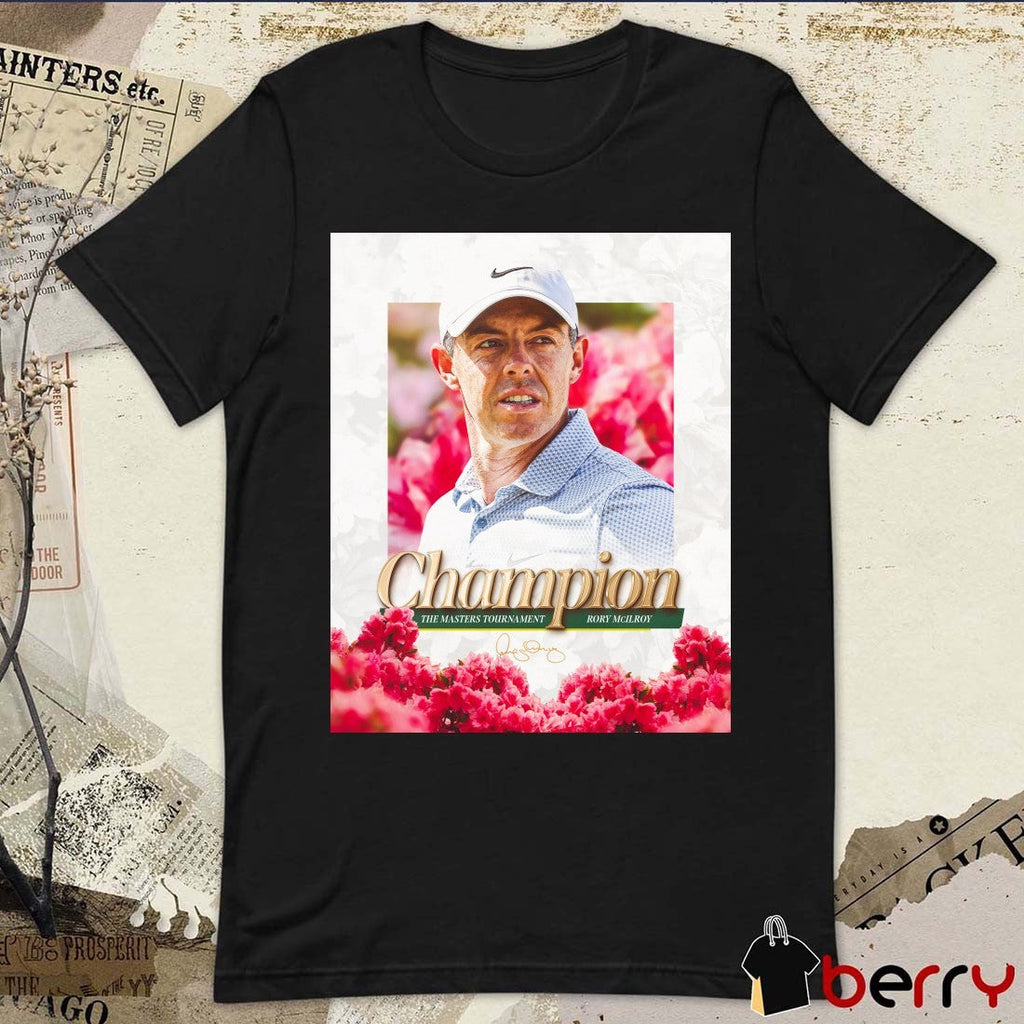 Rory McIlroy The Masters Tournament Champion PGA Tour 2026 Signature Poster t-shirt