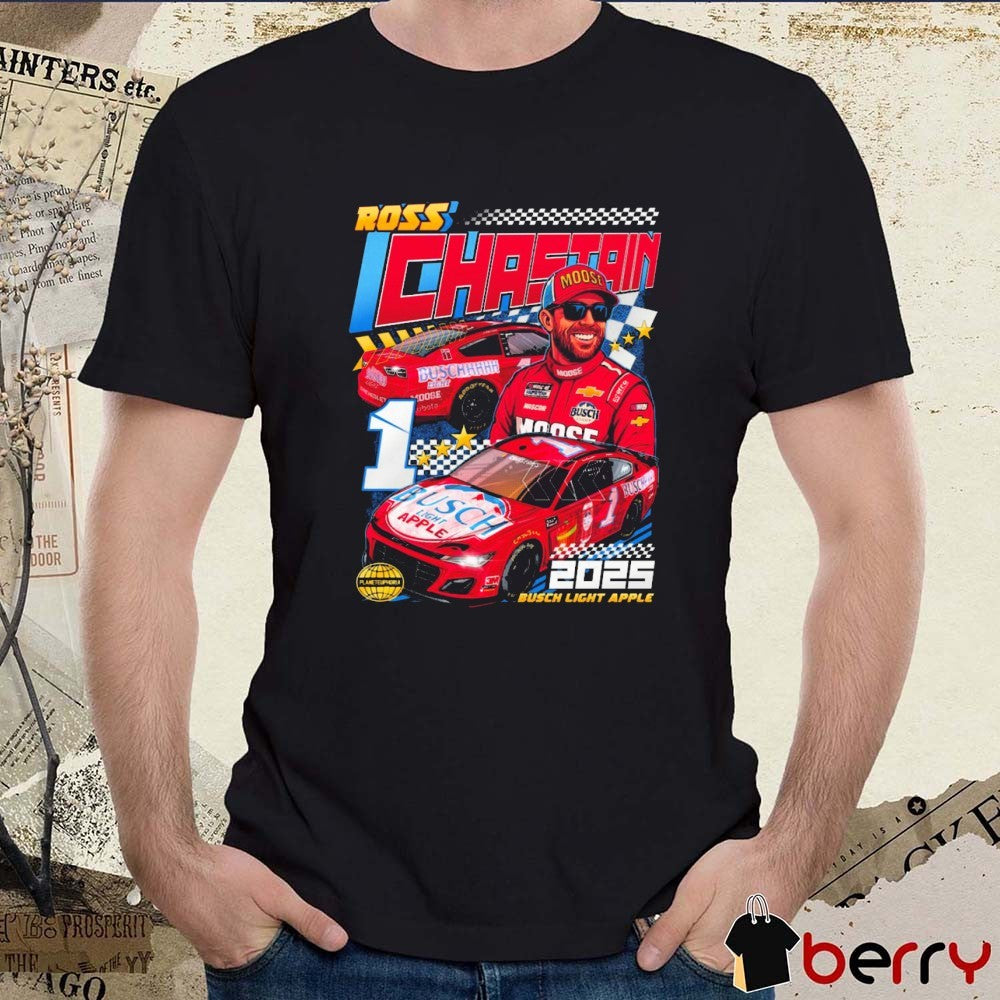 Ross Chastain 2025 Busch Light Apple F1 Nascar Planet Euphoria Art t-shirt