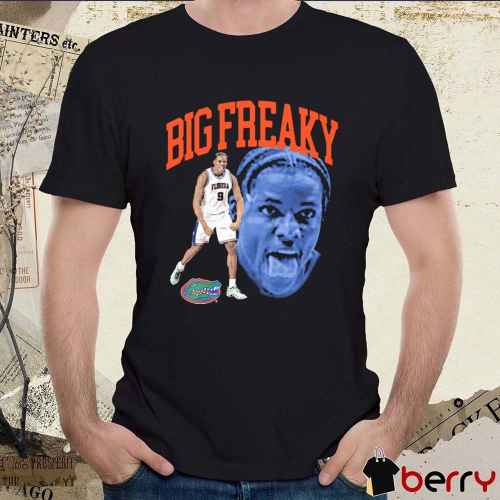 Rueben Chinyelu Big Freaky Portrait Florida Gators Men’s Basketball NCAA Southeastern Conference t-shirt