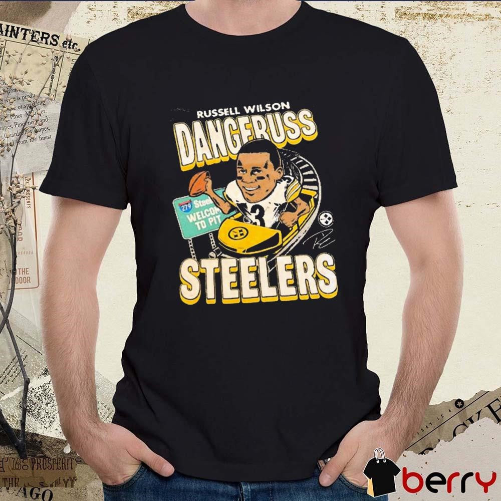 Russell Wilson Dangeruss Pittsburgh Steelers Nfl Football Signature Caricature t-shirt