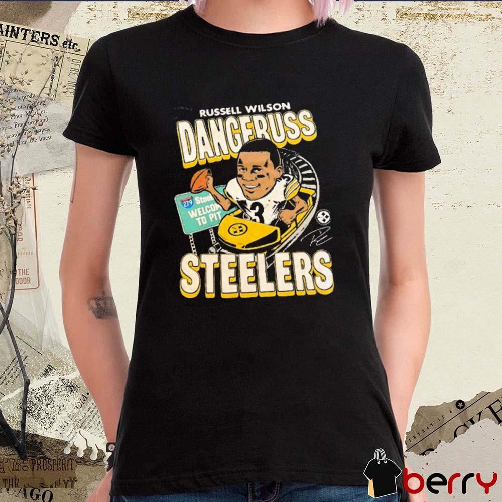 Russell Wilson Dangeruss Pittsburgh Steelers Nfl Football Signature Caricature t-shirt