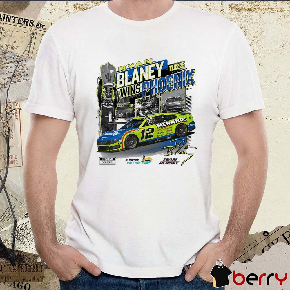 Ryan Blaney Checkered Flag Sports 11.02.2025 NASCAR Cup Series Championship Race Winner Signature t-shirt