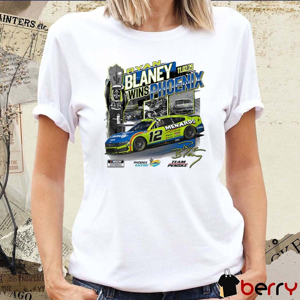 Ryan Blaney Checkered Flag Sports 11.02.2025 NASCAR Cup Series Championship Race Winner Signature t-shirt