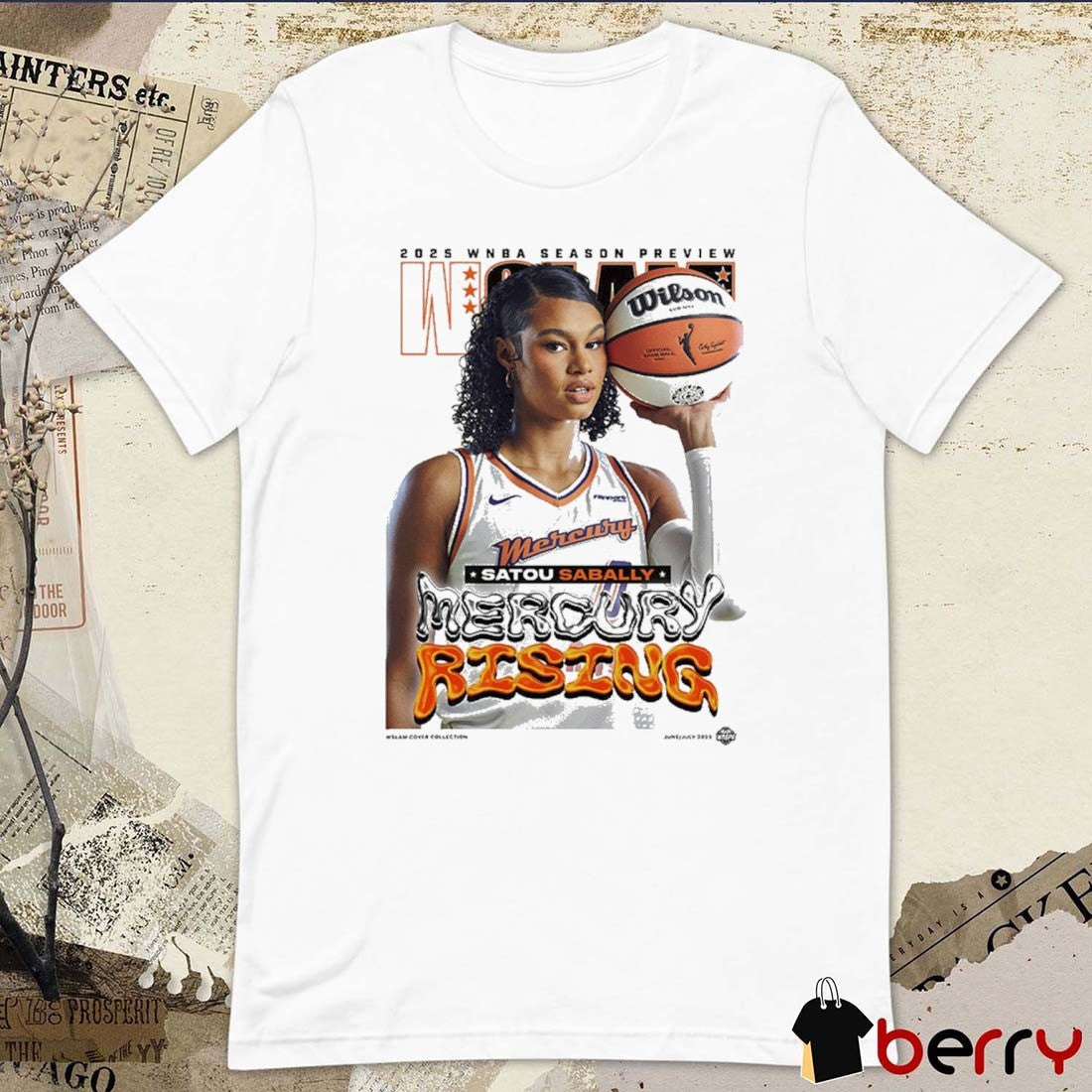 SLAM 256 Mercury Rising 2025 WNBA Season Preview WSLAM Satou Sabally t-shirt