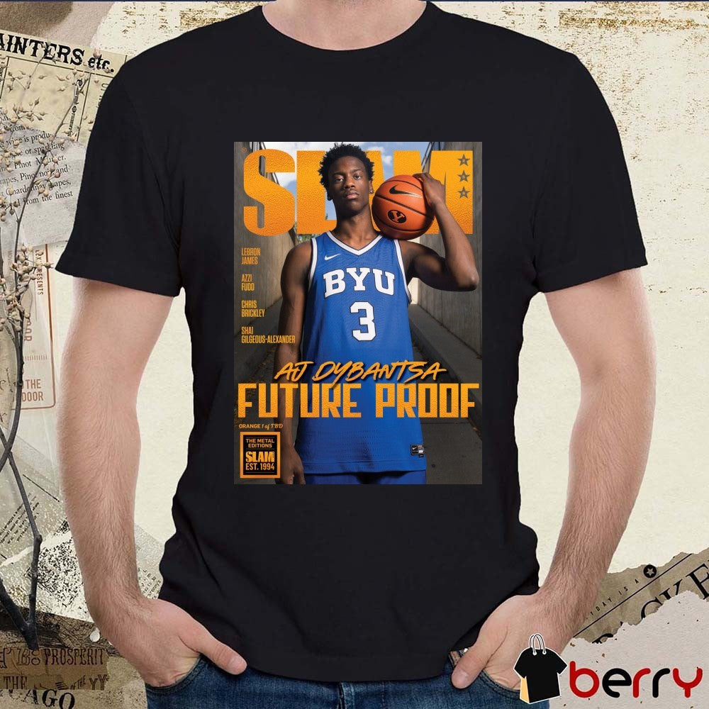 SLAM 259 AJ Dybantsa BYU Cougars NCAA Future Proof Magazine Poster t-shirt