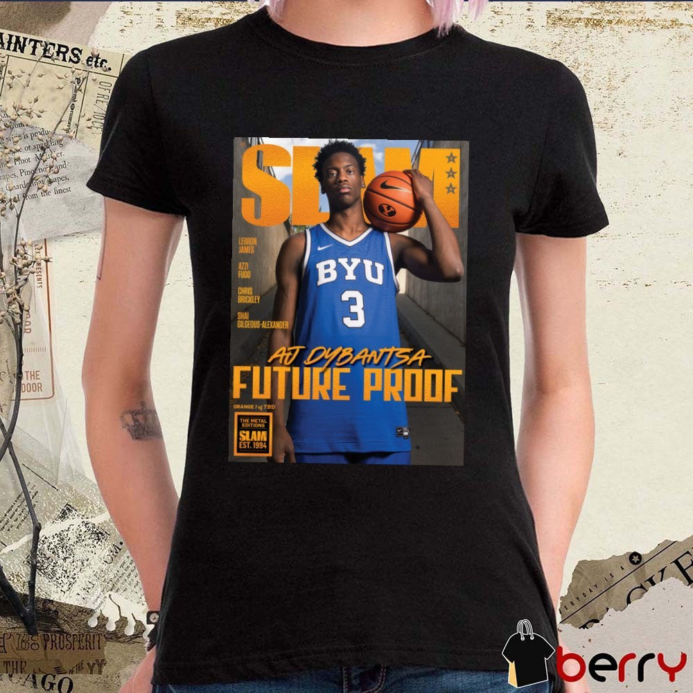 SLAM 259 AJ Dybantsa BYU Cougars NCAA Future Proof Magazine Poster t-shirt