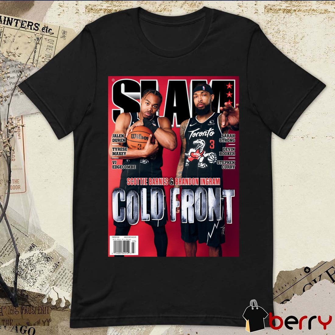 SLAM 260 Scottie Barnes and Brandon Ingram Cold Front Magazine Poster t-shirt