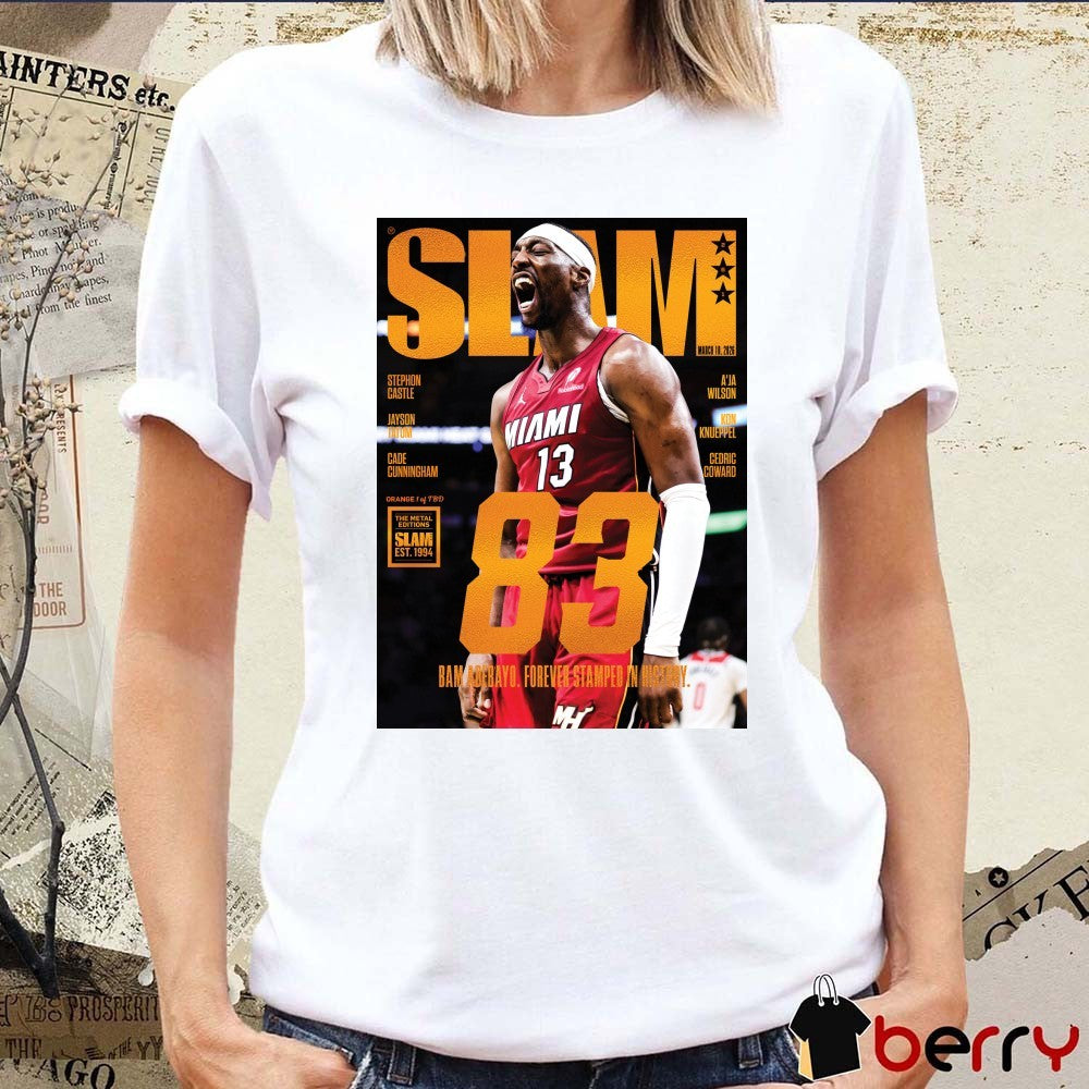 SLAM 261 Bam Adebayo Forever Stamped In History Magazine Poster t-shirt
