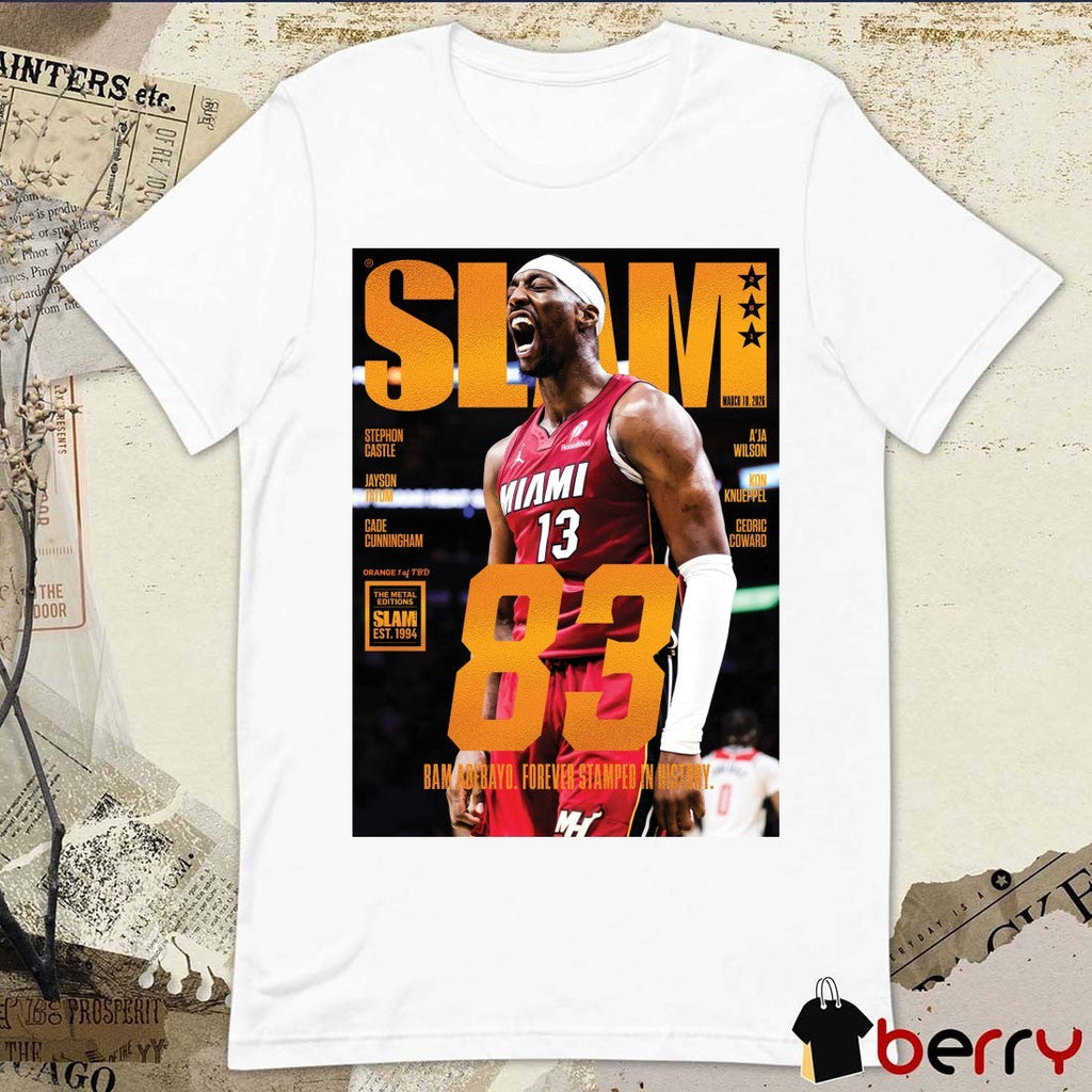 SLAM 261 Bam Adebayo Forever Stamped In History Magazine Poster t-shirt