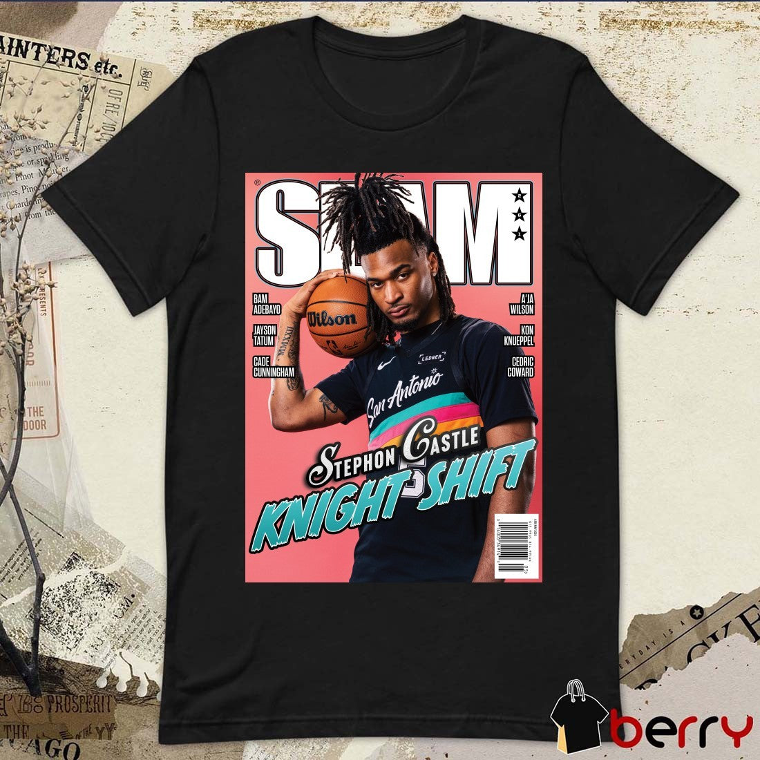 SLAM 261 Stephon Castle Knight Shift San Antonio Spurs Basketball Magazine t-shirt
