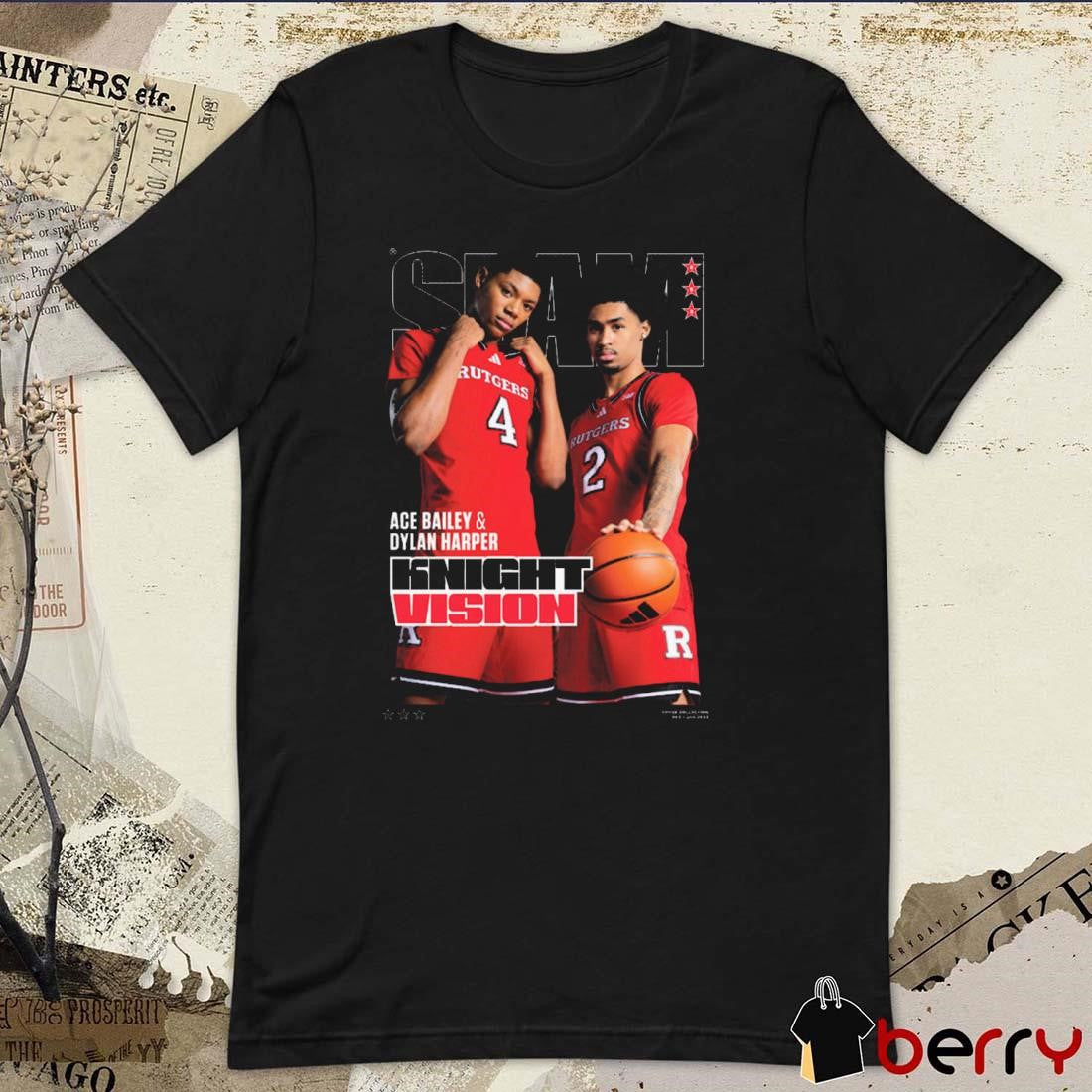 SLAM Ace Bailey And Dylan Harper Rutgers Scarlet Knights Knight Vision t-shirt