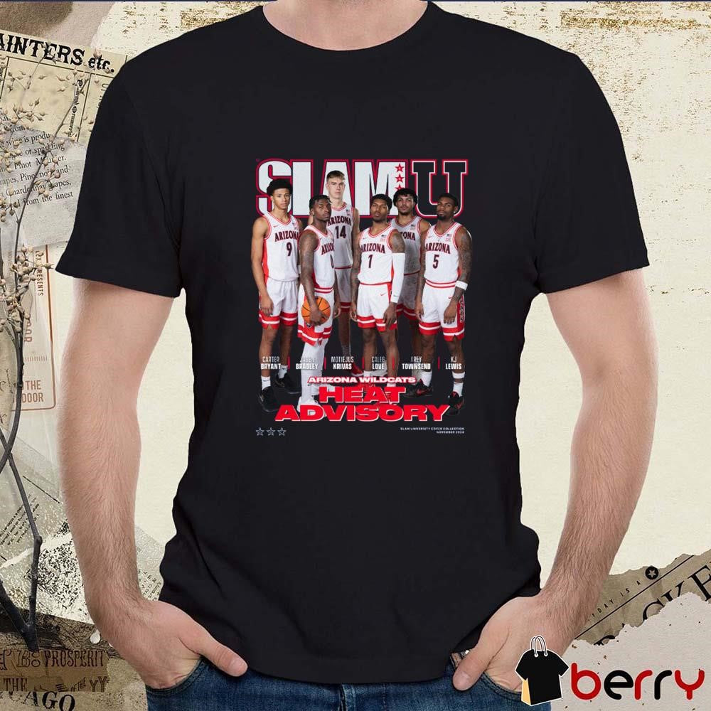 SLAM Cover Arizona Wildcats Heat Advisory Players Slam University Cover Collection November 2024 t-shirt