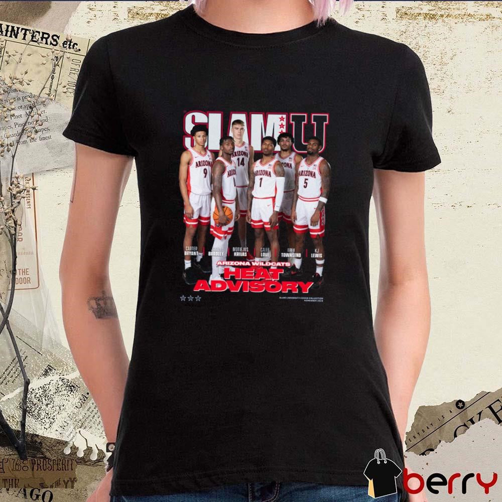 SLAM Cover Arizona Wildcats Heat Advisory Players Slam University Cover Collection November 2024 t-shirt