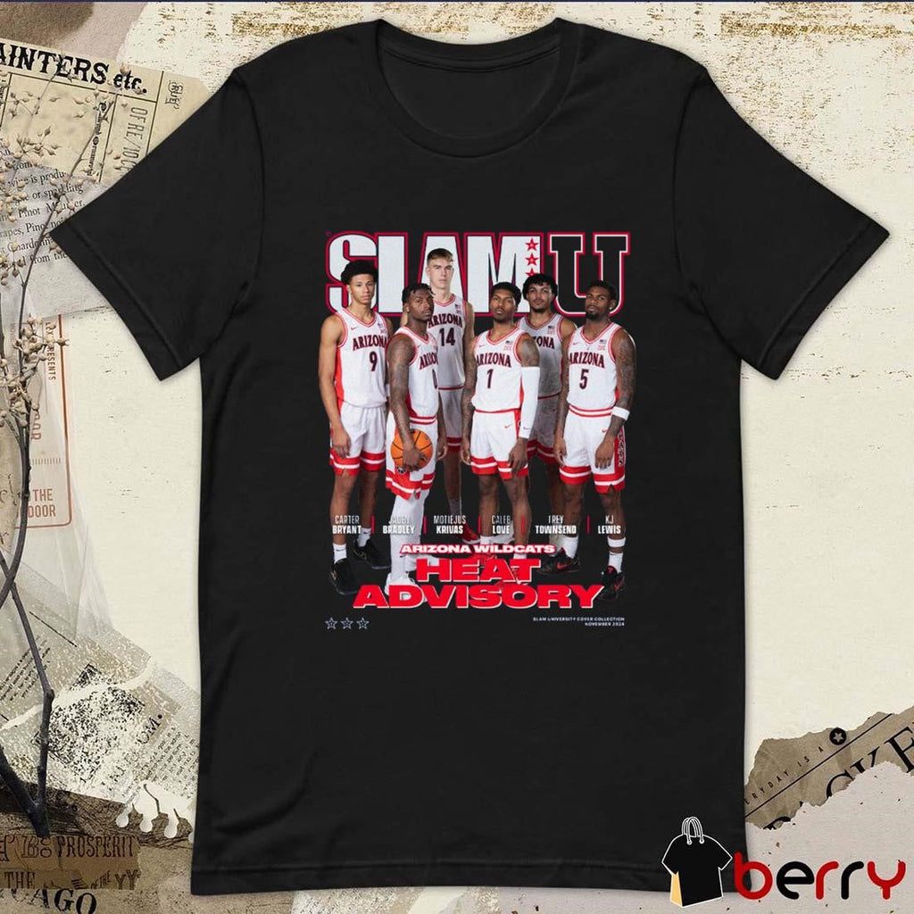 SLAM Cover Arizona Wildcats Heat Advisory Players Slam University Cover Collection November 2024 t-shirt
