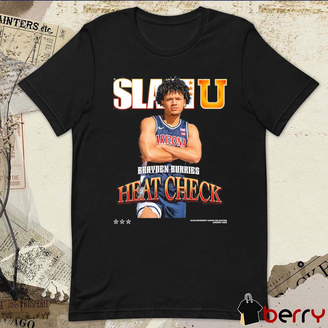 SLAM Cover Arizona Wildcats MBB Brayden Burries Heat Check t-shirt