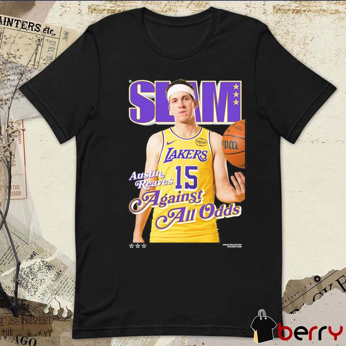 SLAM Cover Austin Reaves Against All Odds Los Angeles Lakers Basketball t-shirt