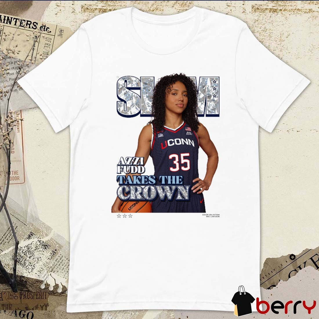SLAM Cover Azzi Fudd Takes The Crown UConn Huskies t-shirt