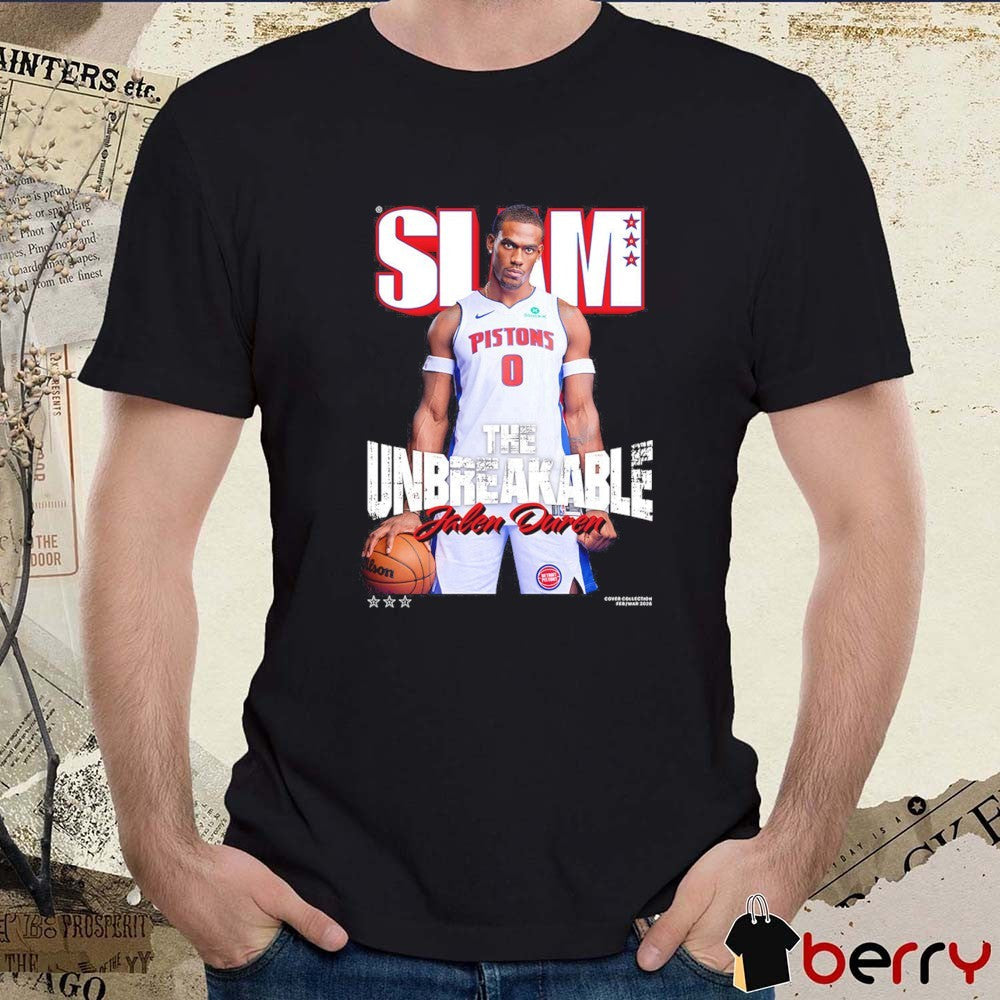 SLAM Cover Jalen Duren The Unbreakable Detroit Pistons t-shirt