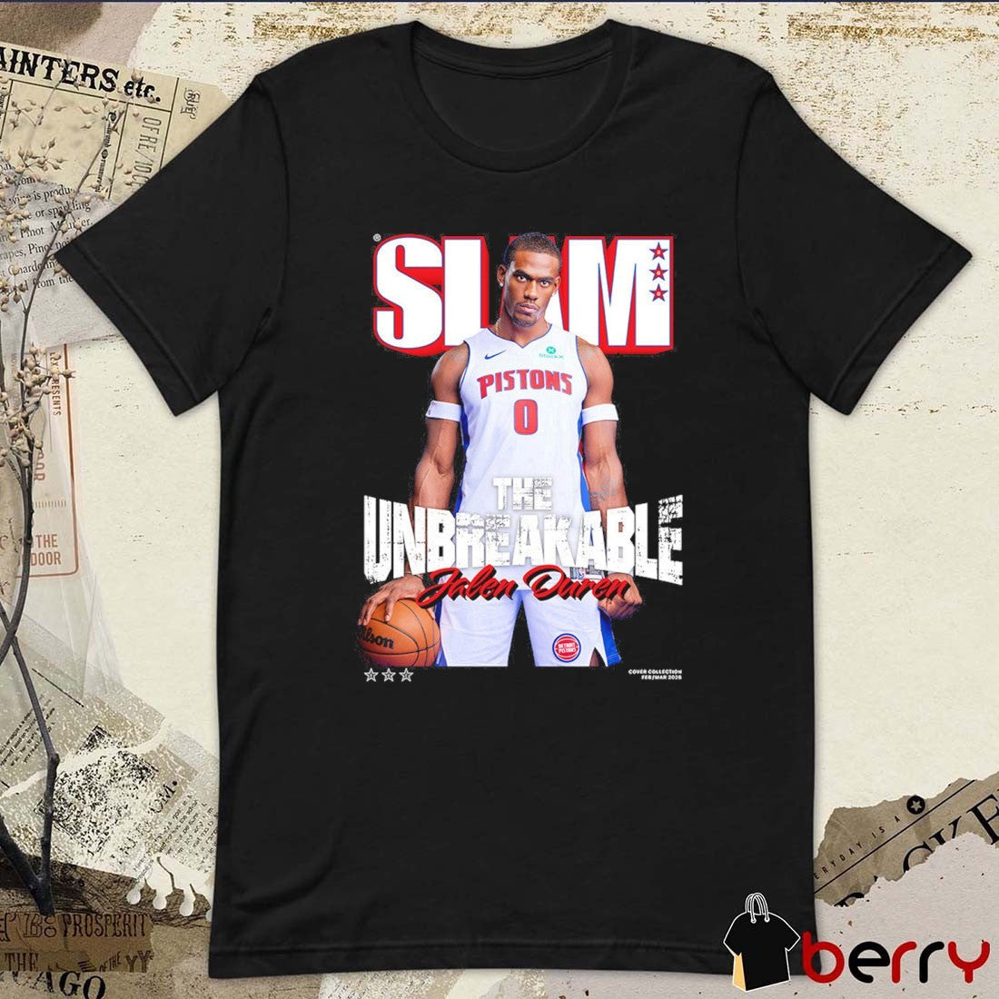 SLAM Cover Jalen Duren The Unbreakable Detroit Pistons t-shirt