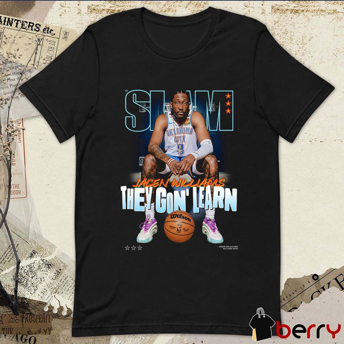 SLAM Cover Jalen Williams They Gon’ Learn Oklahoma City Thunder Basketball t-shirt