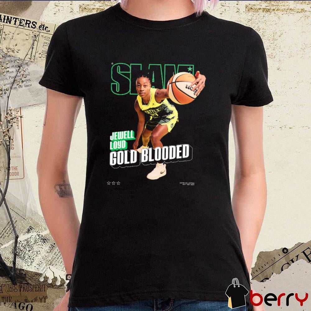SLAM Cover Jewell Loyd Seattle Storm WNBA Gold Blooded t-shirt