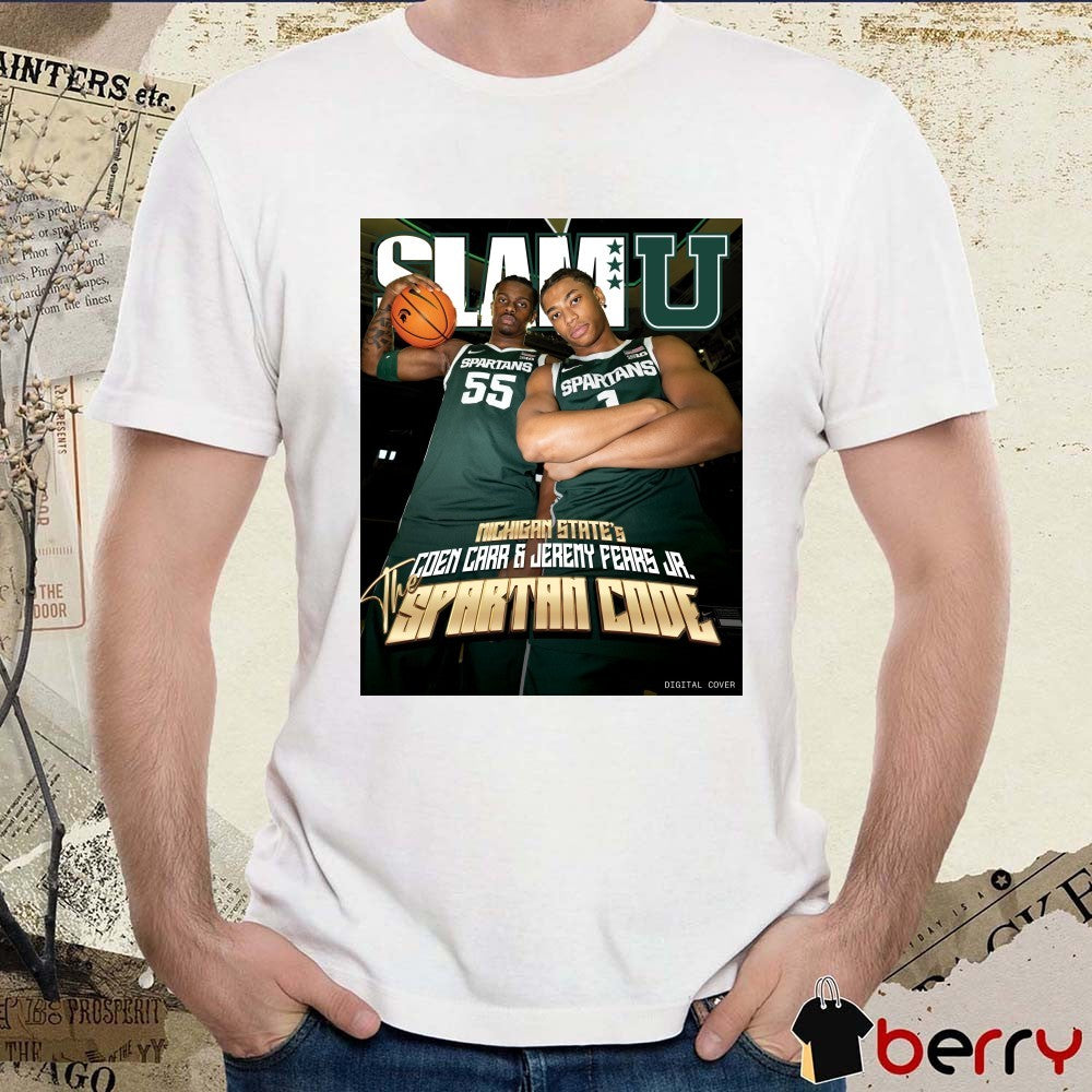 SLAM Cover Michigan State Spartans Coen Carr and Jeremy Fears Jr. The Spartan Code Poster t-shirt