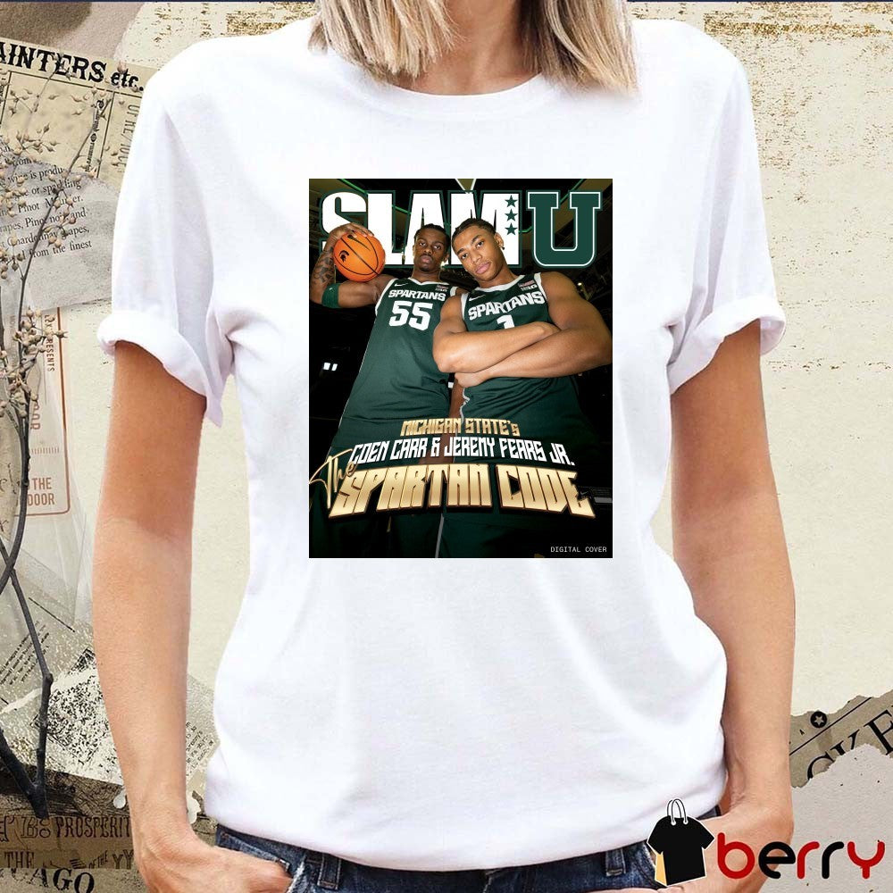 SLAM Cover Michigan State Spartans Coen Carr and Jeremy Fears Jr. The Spartan Code Poster t-shirt