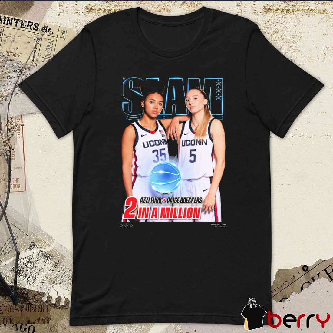 SLAM Cover Paige Bueckers Azzi Fudd UConn Huskies 2 In A Million t-shirt