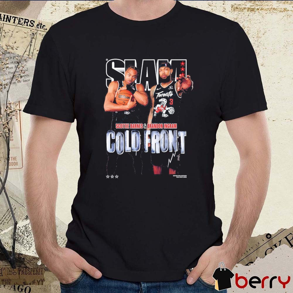 SLAM Cover Scottie Barnes and Brandon Ingram Cold Front Toronto Raptors t-shirt