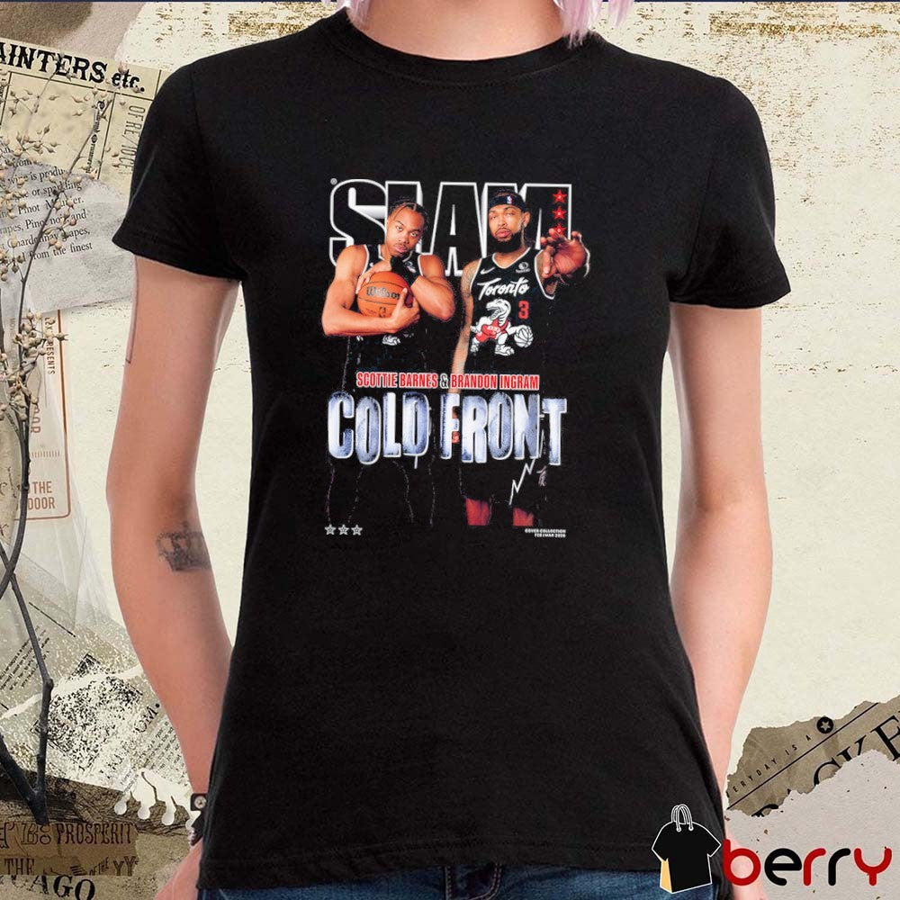 SLAM Cover Scottie Barnes and Brandon Ingram Cold Front Toronto Raptors t-shirt
